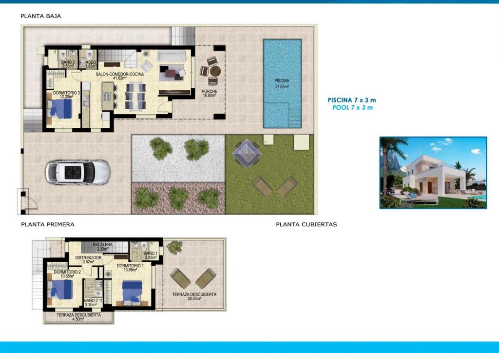 3 bed villa in Polop