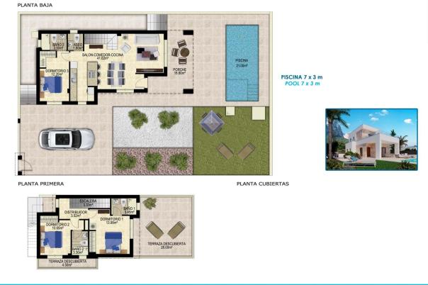 3 bed villa in Polop