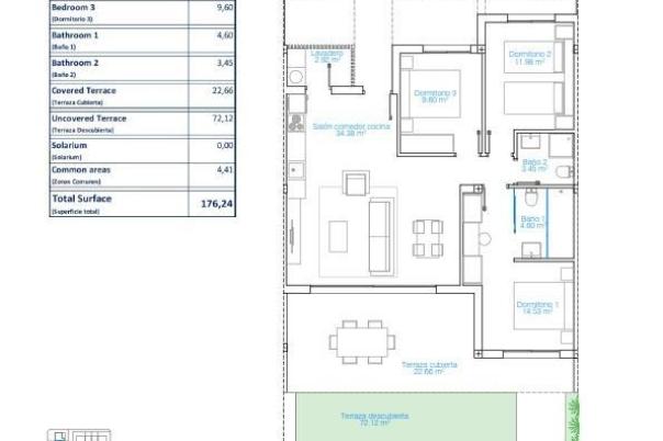 3 bed apartment in Pilar de la Horadada