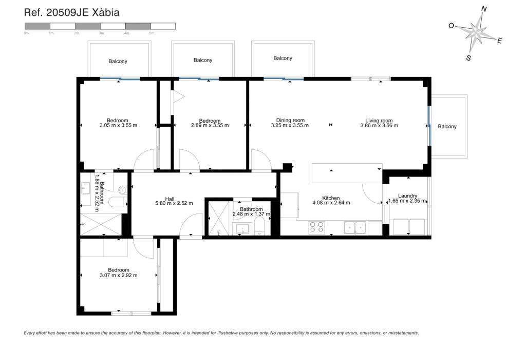 3 bed apartment in Jávea