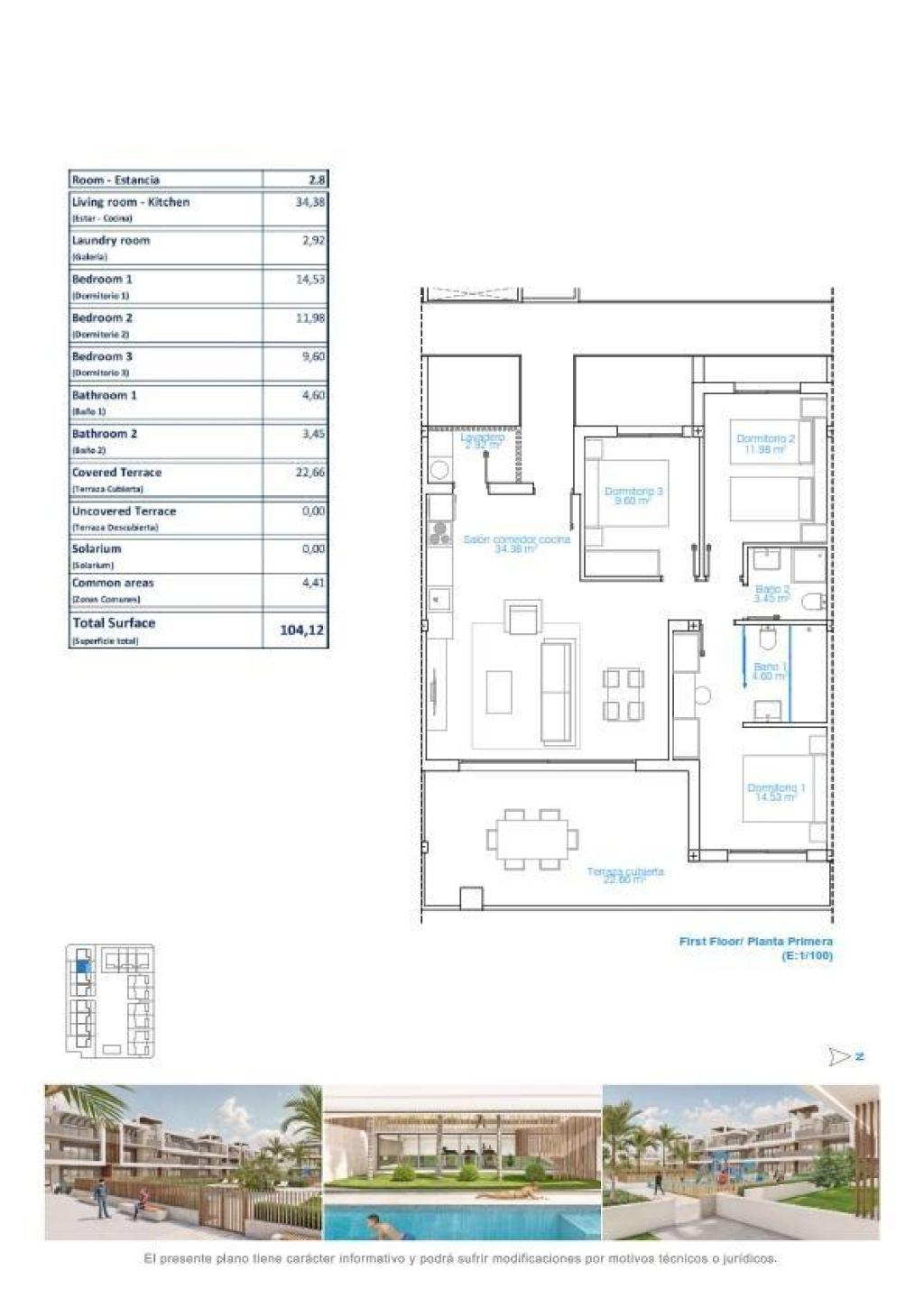 3 bed apartment in Pilar de la Horadada