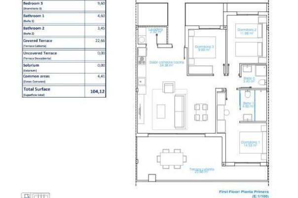 3 bed apartment in Pilar de la Horadada