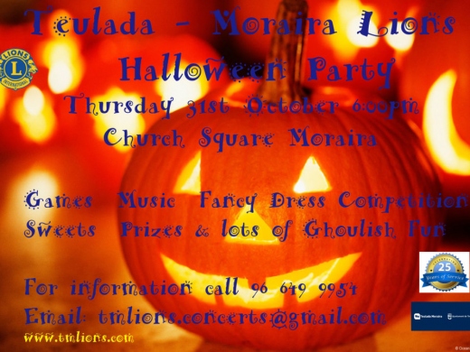 Annual Halloween Party in Moraira organised by Teulada-Moraira Lions