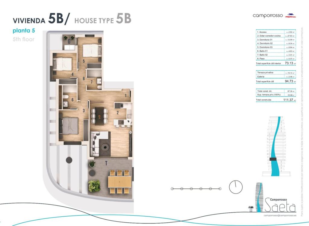 3 bed apartment in Calpe