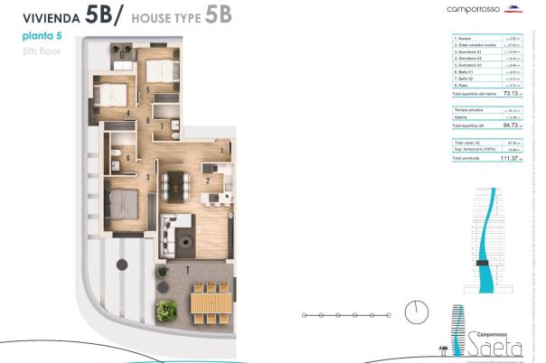 3 bed apartment in Calpe