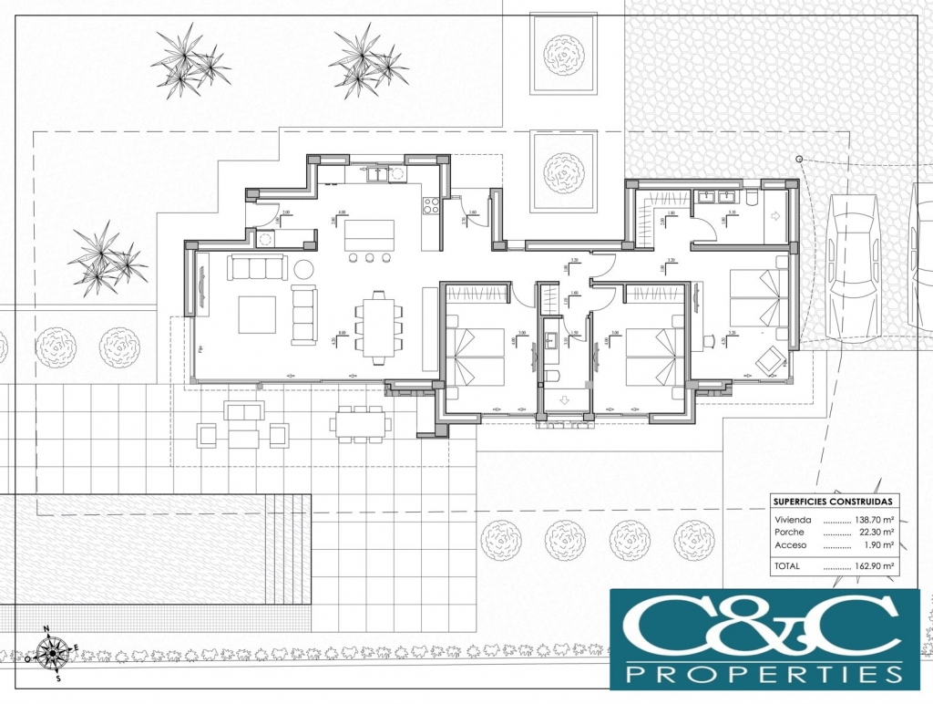 3 bed villa in Calpe