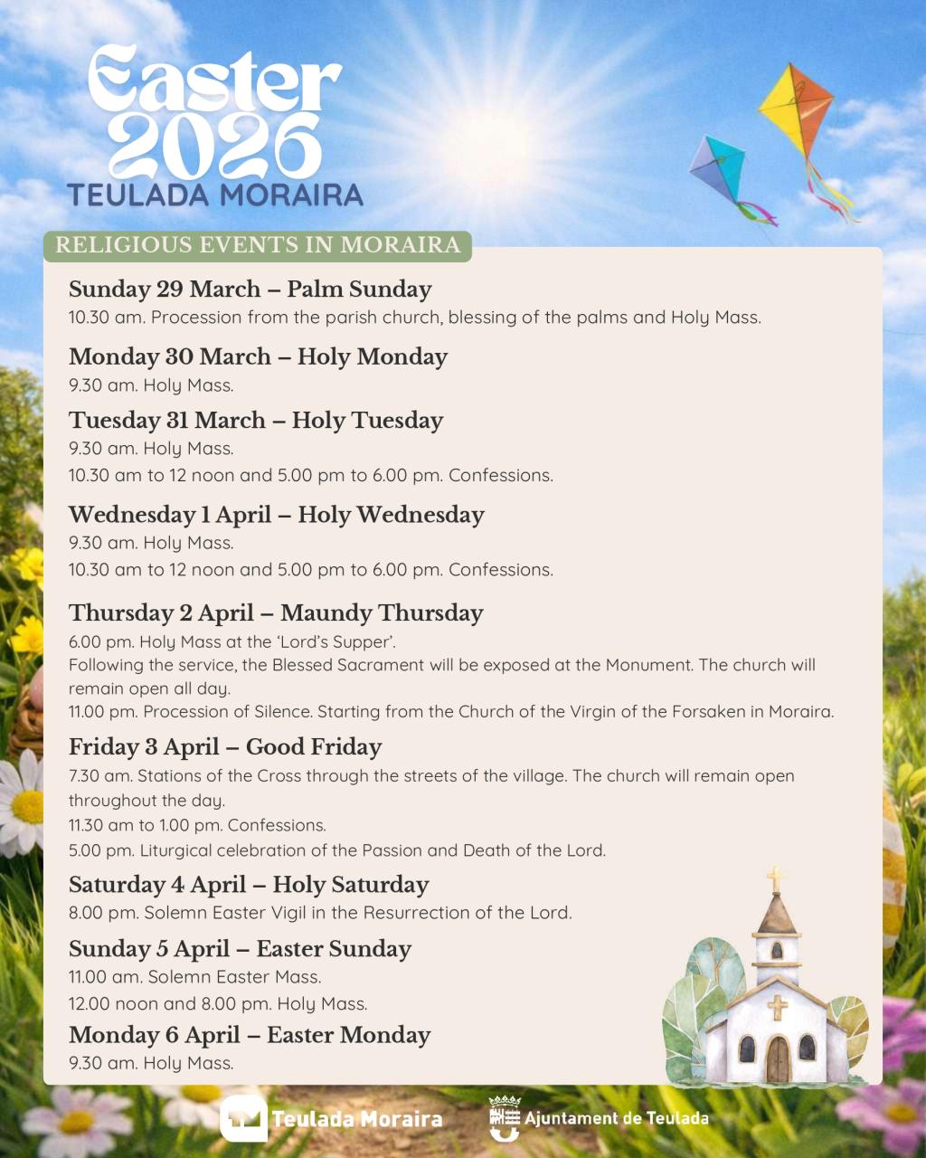 Fiestas in Moraira: "Santa Semana" (Easter 2026)