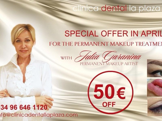 Special offer on Permanent Make Up Treatment in April from Clinica Dental La Plaza