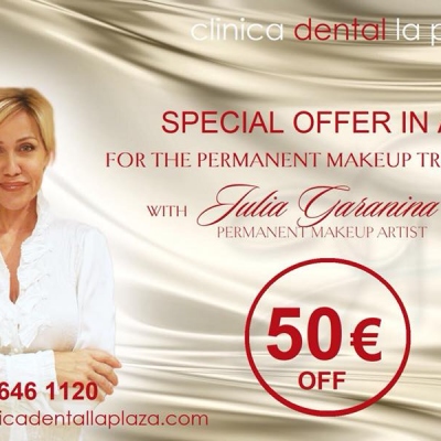 Special offer on Permanent Make Up Treatment in April from Clinica Dental La Plaza
