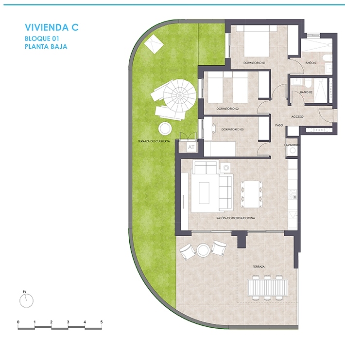 3 bed apartamento in Calpe / Calp