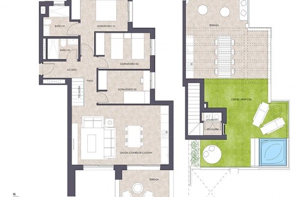 3 bed apartamento in Calpe / Calp