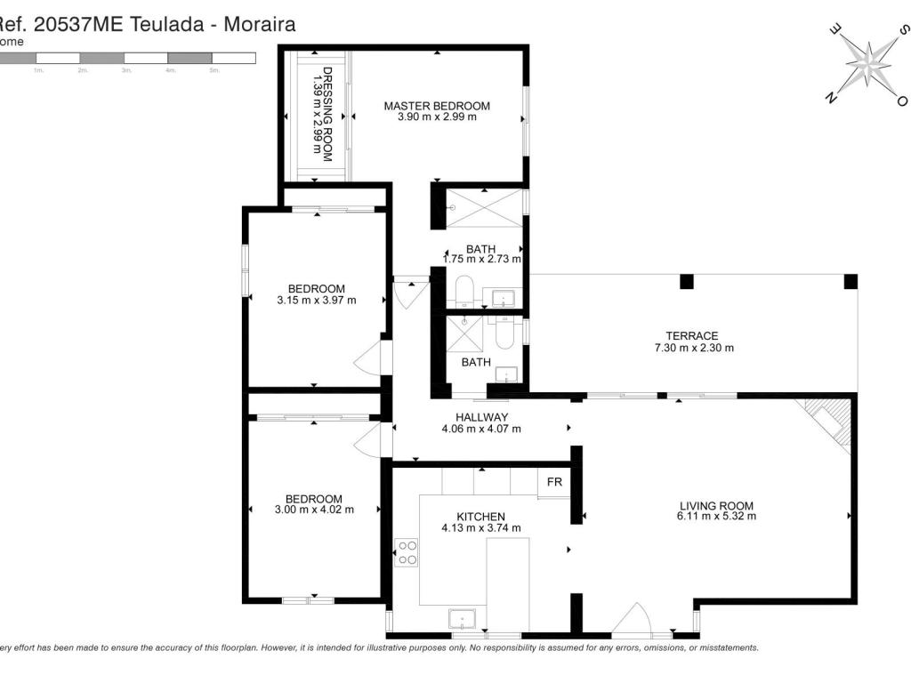 3 bed villa in Moraira