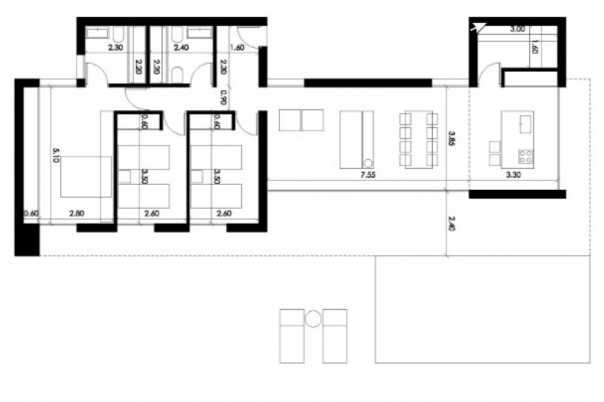 3 bed villa in Denia