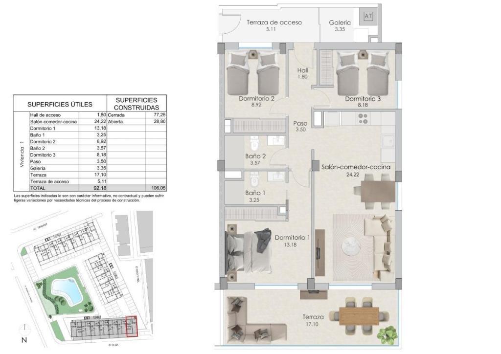 3 bed apartment in Santa Pola
