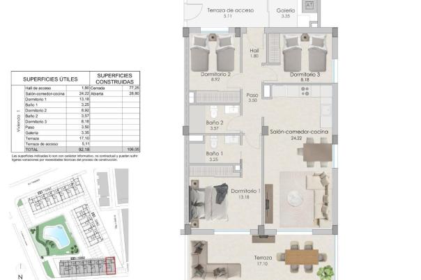 3 bed apartment in Santa Pola