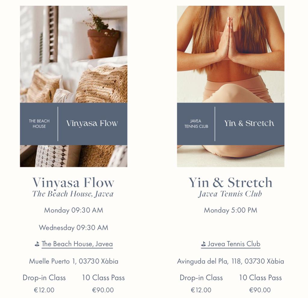 Soul & Sea Javea - Yoga with Kate Moss