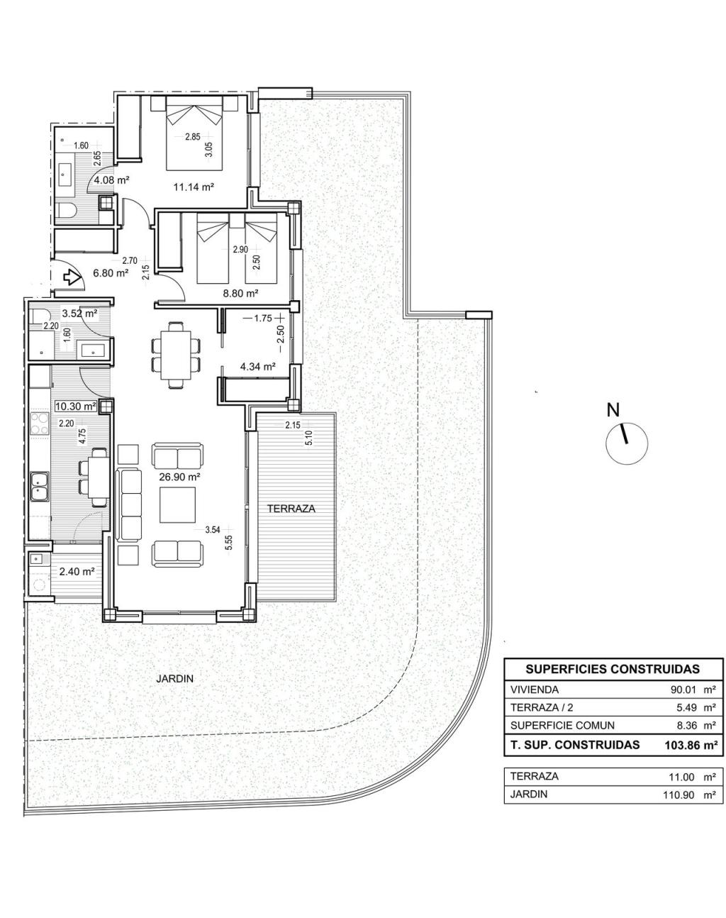 3 bed apartment in Jávea