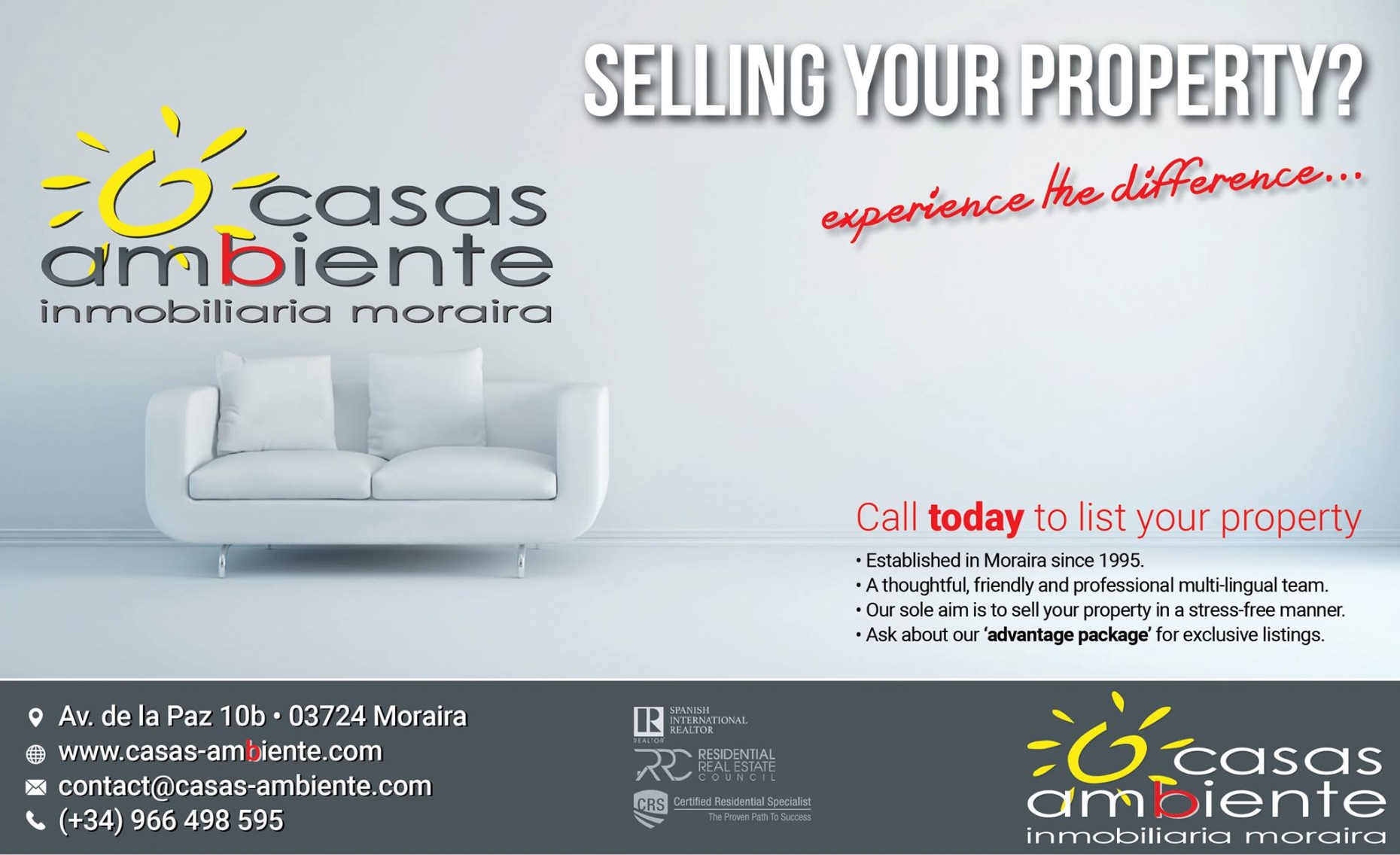 Casas Ambiente Moraira - Real Estate Agent